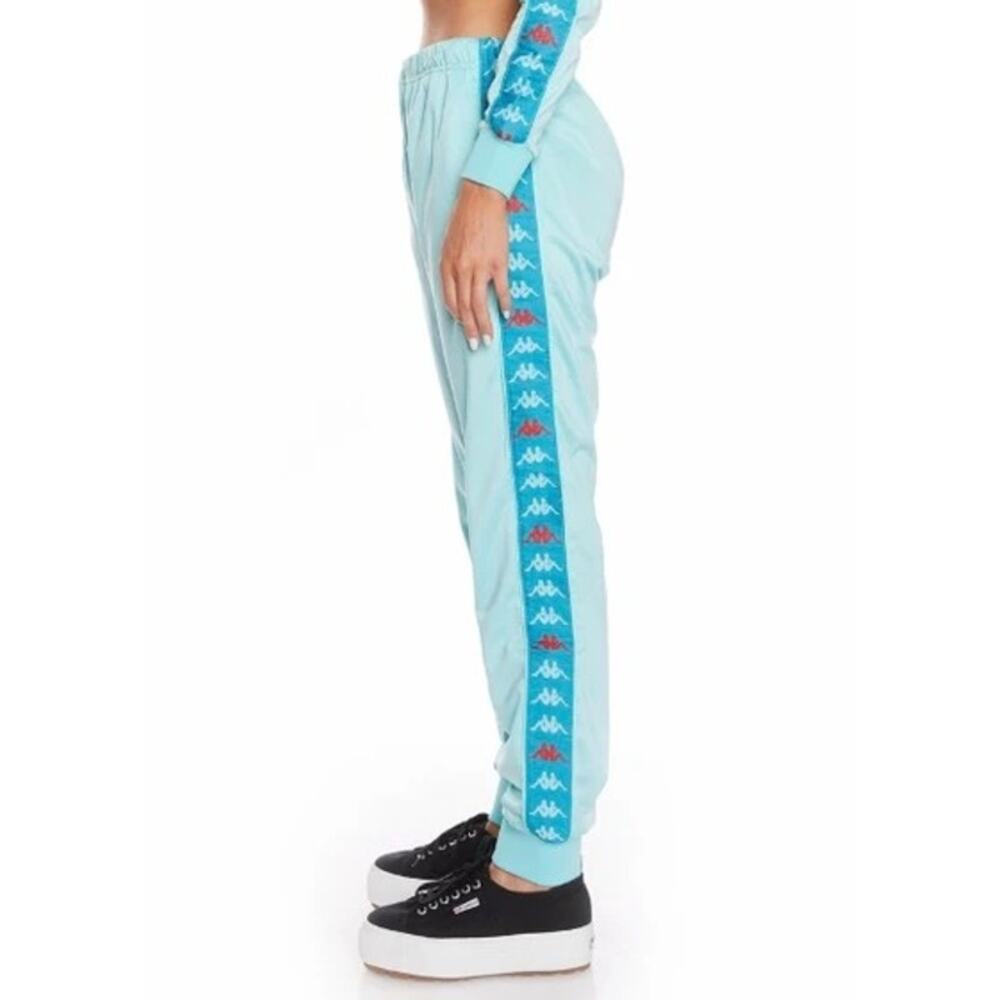 Kappa 222 Banda Dugrot Trackpants Size 2XL Blue/Blue Peacock/Red Elastic Waist - Picture 3 of 9